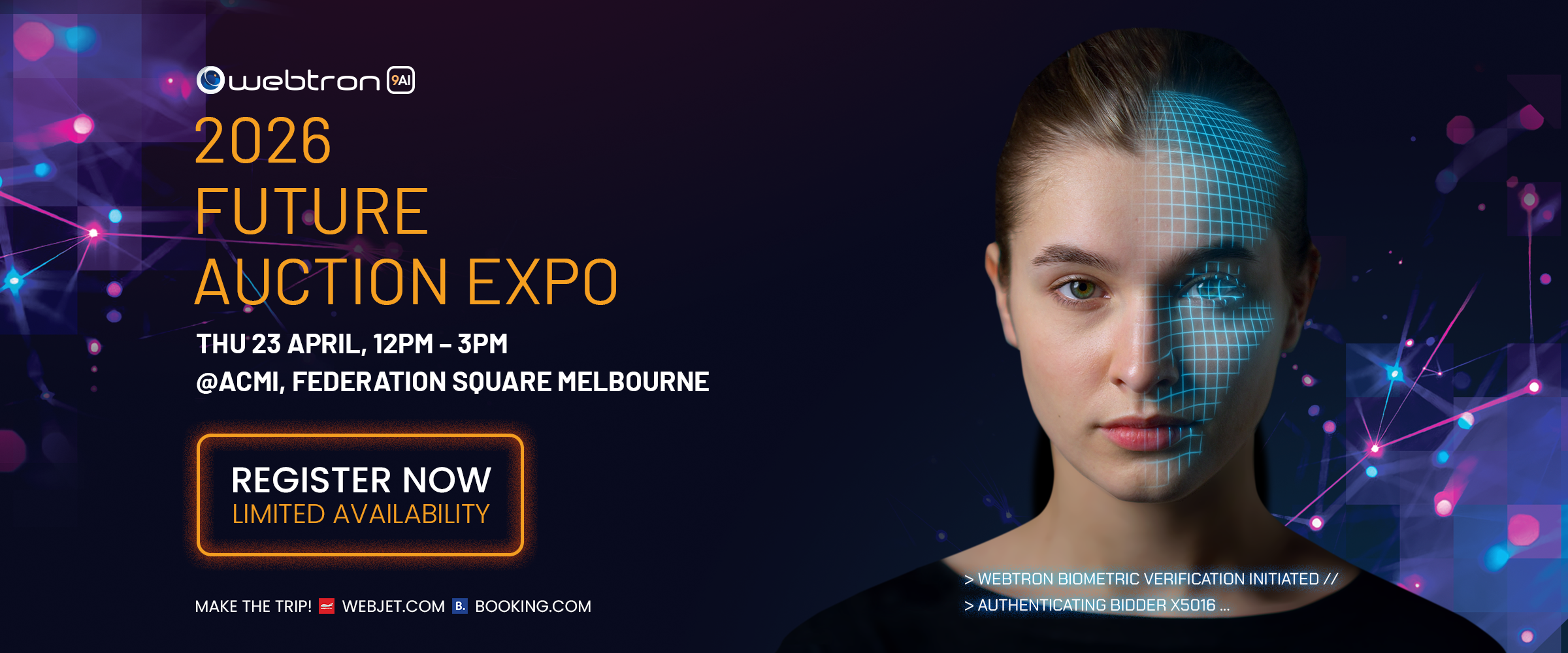 2026 Webtron Future Auction Expo April 23, 2026 AD ACMI Melbourne